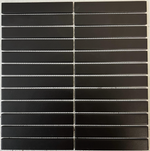 Gio Charcoal Black Matte 1" X 6" Stacked Linear Non-Slip Porcelain Mosaic Tile-Porcelain Mosaic-American Tile Depot