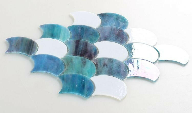 Seashell Ocean Scale Glass Mosaic Tile-Glass Mosaic-American Tile Depot