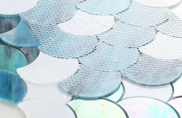 Seashell Ocean Scale Glass Mosaic Tile-Glass Mosaic-American Tile Depot