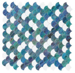 Seashell Ocean Scale Glass Mosaic Tile-Glass Mosaic-American Tile Depot