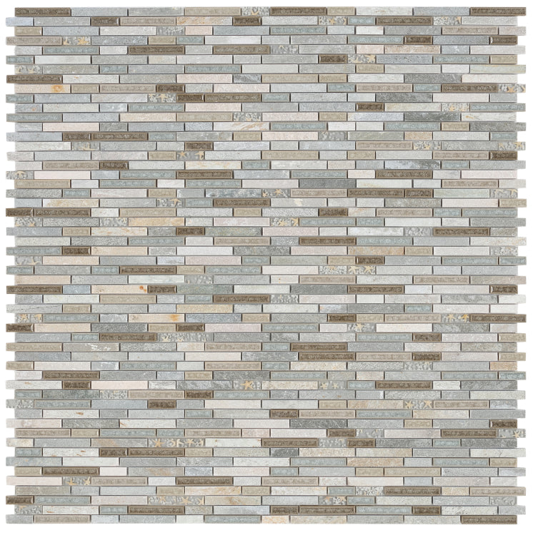 Sample of Selene Beach Stack Linear Mosaic Wall Tile-Sample-American Tile Depot