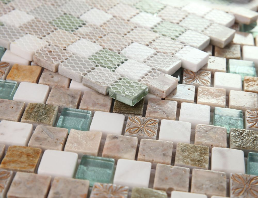 Sample of Selene Summer Square Mosaic Wall Tile-Sample-American Tile Depot