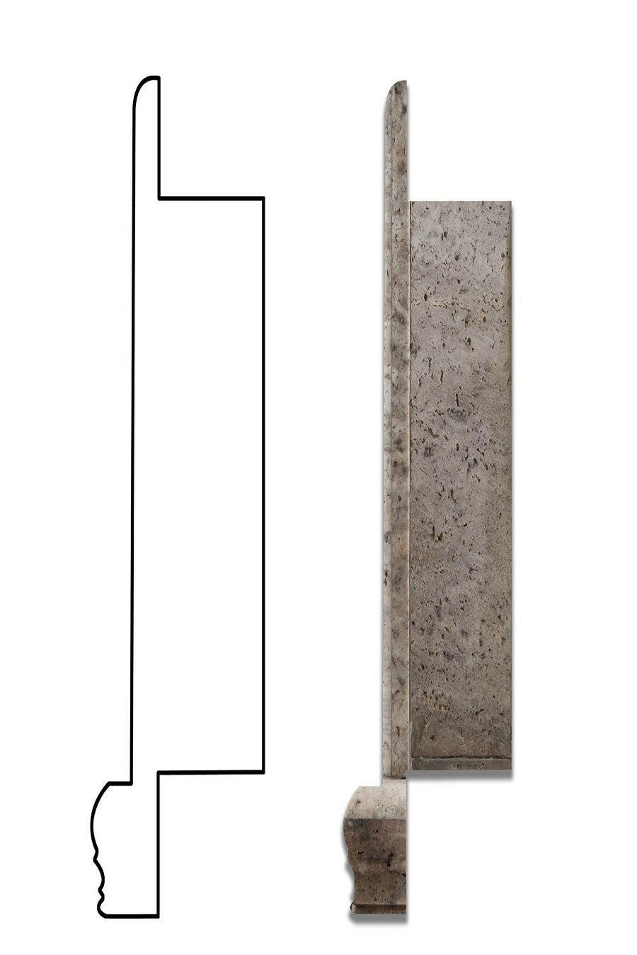 Silver Travertine Hand-Made Custom Shampoo Niche / Shelf - LARGE - Honed-Accessories-American Tile Depot