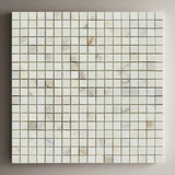 5/8 X 5/8 Calacatta Gold Marble Polished Mosaic Tile