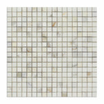 5/8 X 5/8 Calacatta Gold Marble Polished Mosaic Tile-Marble Mosaic-American Tile Depot