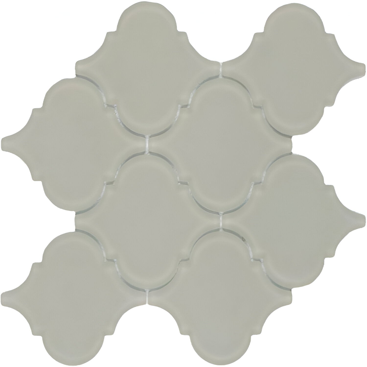 Sultan Beige Frosted Arabesque Glass Mosaic Tile-Glass Mosaic-American Tile Depot