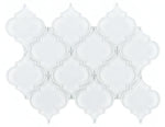 Sultan White Shining Glossy Arabesque Glass Mosaic Tile-Glass Mosaic-American Tile Depot