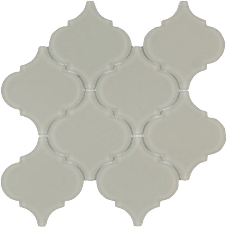 Sultan Beige Frosted Arabesque Glass Mosaic Tile-Glass Mosaic-American Tile Depot