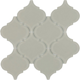 Sultan Beige Frosted Arabesque Glass Mosaic Tile