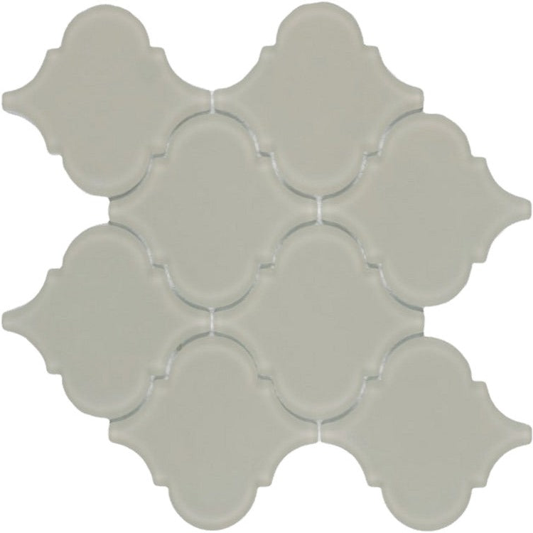 Sultan Beige Frosted Arabesque Glass Mosaic Tile-Glass Mosaic-American Tile Depot