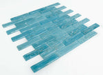 Summer Long Clear Blue Linear Glass Mosaic Tile-Glass Mosaic-American Tile Depot