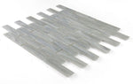 Summer Soft Grey Linear Glass Mosaic Tile-Glass Mosaic-American Tile Depot