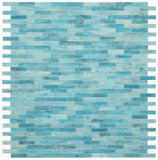 Summer Blue Linear Glass Mosaic Wall Tile