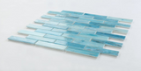 Summer Blue Linear Glass Mosaic Wall Tile