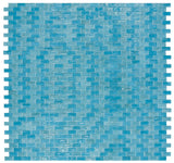 Summer Clear Blue Brick Glass Mosaic Tile