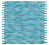 Sample of Summer Long Clear Blue Linear Glass Mosaic Tile-Sample-American Tile Depot