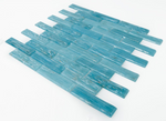 Summer Long Clear Blue Linear Glass Mosaic Tile-Glass Mosaic-American Tile Depot