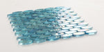 Sample of Summer Turquoise Oval Glass Mosaic Tile-Sample-American Tile Depot