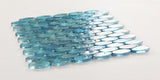 Summer Turquoise Oval Glass Mosaic Tile