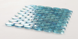 Summer Turquoise Oval Glass Mosaic Tile