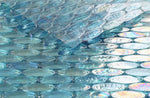 Sample of Summer Turquoise Oval Glass Mosaic Tile-Sample-American Tile Depot