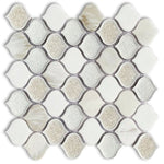 Oasis Calacatta Arabesque Mosaic Wall Tile-Mixed Mosaic-American Tile Depot