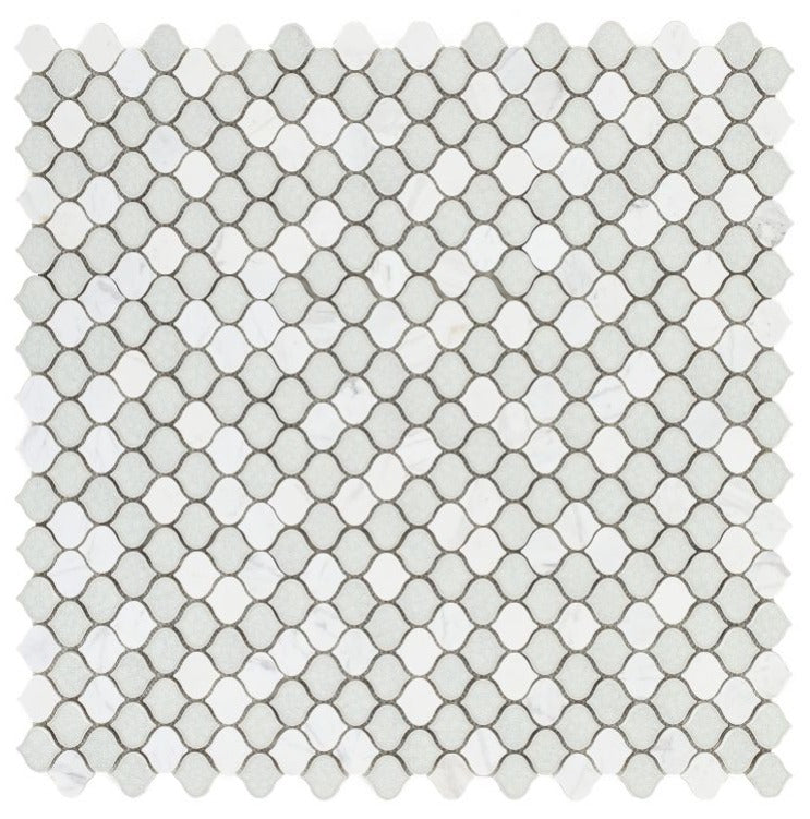 Oasis Carrara Arabesque Mosaic Wall Tile-Mixed Mosaic-American Tile Depot