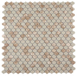 Oasis Light Emperador Arabesque Mosaic Wall Tile-Mixed Mosaic-American Tile Depot