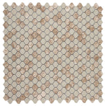 Oasis Light Emperador Arabesque Mosaic Wall Tile-Mixed Mosaic-American Tile Depot