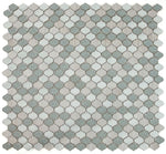 Oasis Swiss Blue Arabesque Mosaic Wall Tile-Mixed Mosaic-American Tile Depot