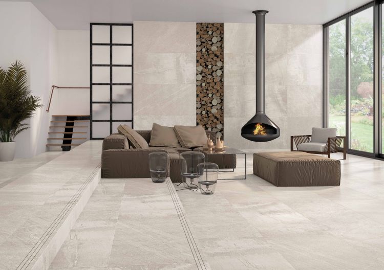 24 X 48 Sunstone Grey Stone Look Matte Porcelain Tile-PORCELAIN-Large Format-American Tile Depot