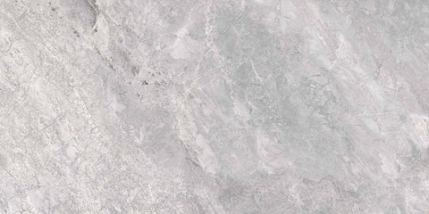 24 X 48 Supreme Silver Levigato Glossy Marble Look Porcelain Tile