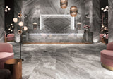 24 X 48 Supreme Grey Naturale Matte Marble Look Porcelain Tile