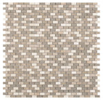 1 x 2 Garnet Brick Swiss Beige Mosaic Wall Tile-Mixed Mosaic-American Tile Depot