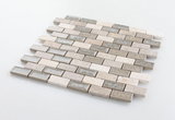 1 x 2 Garnet Brick Swiss Beige Mosaic Wall Tile