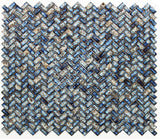 Tango Ocean Herringbone Porcelain Mosaic Tile