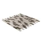 Taupe & Brown Linear Glass Mosaic Tile-Glass Mosaic-American Tile Depot