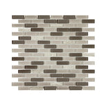 Taupe & Brown Linear Glass Mosaic Tile-Glass Mosaic-American Tile Depot