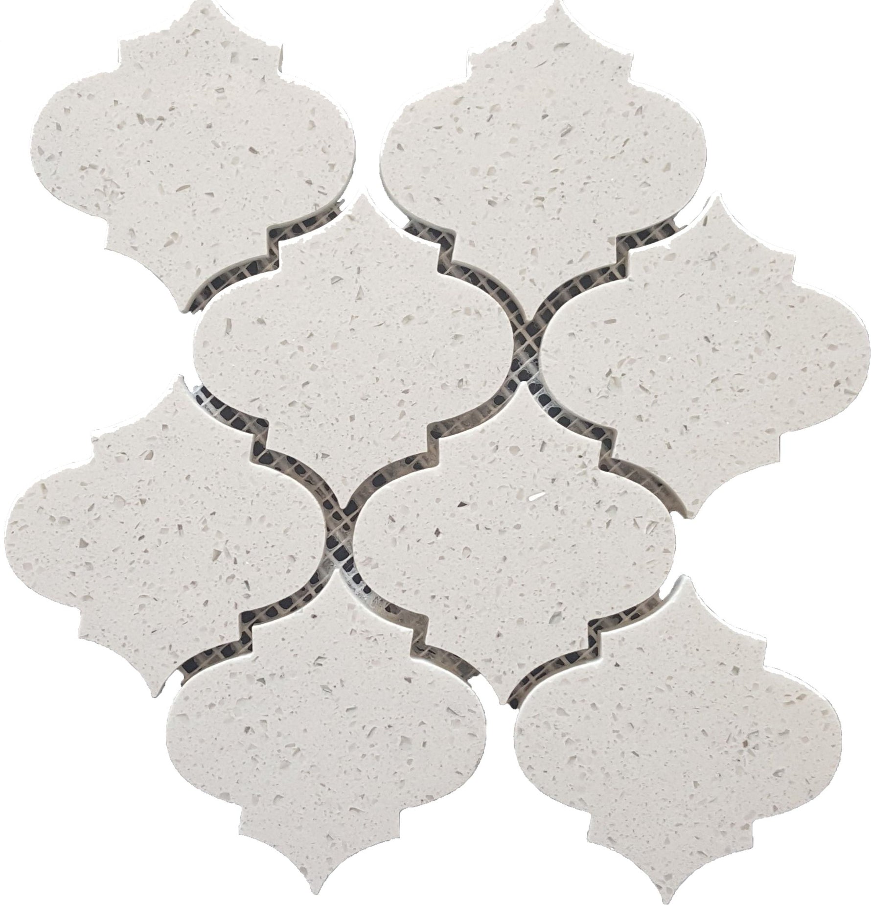 Terrazzo Silver Marble Polished 4" Morocco Mosaic Tile-Marble Mosaic-American Tile Depot