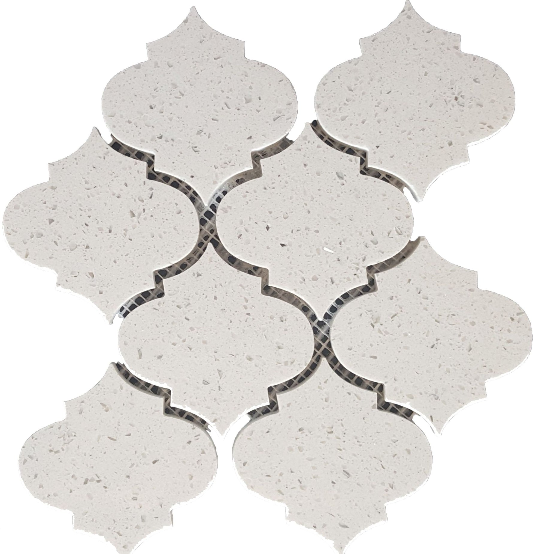 Terrazzo Silver Marble Polished 4" Morocco Mosaic Tile-Marble Mosaic-American Tile Depot