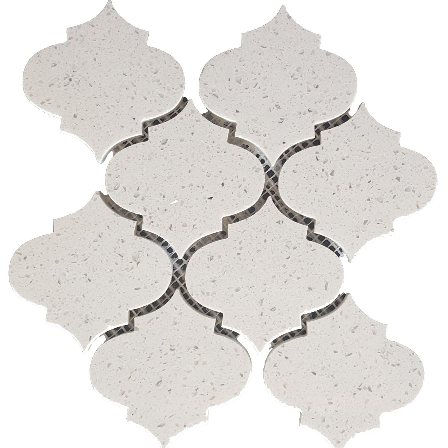 Terrazzo Silver Marble Polished 4" Morocco Mosaic Tile-Marble Mosaic-American Tile Depot