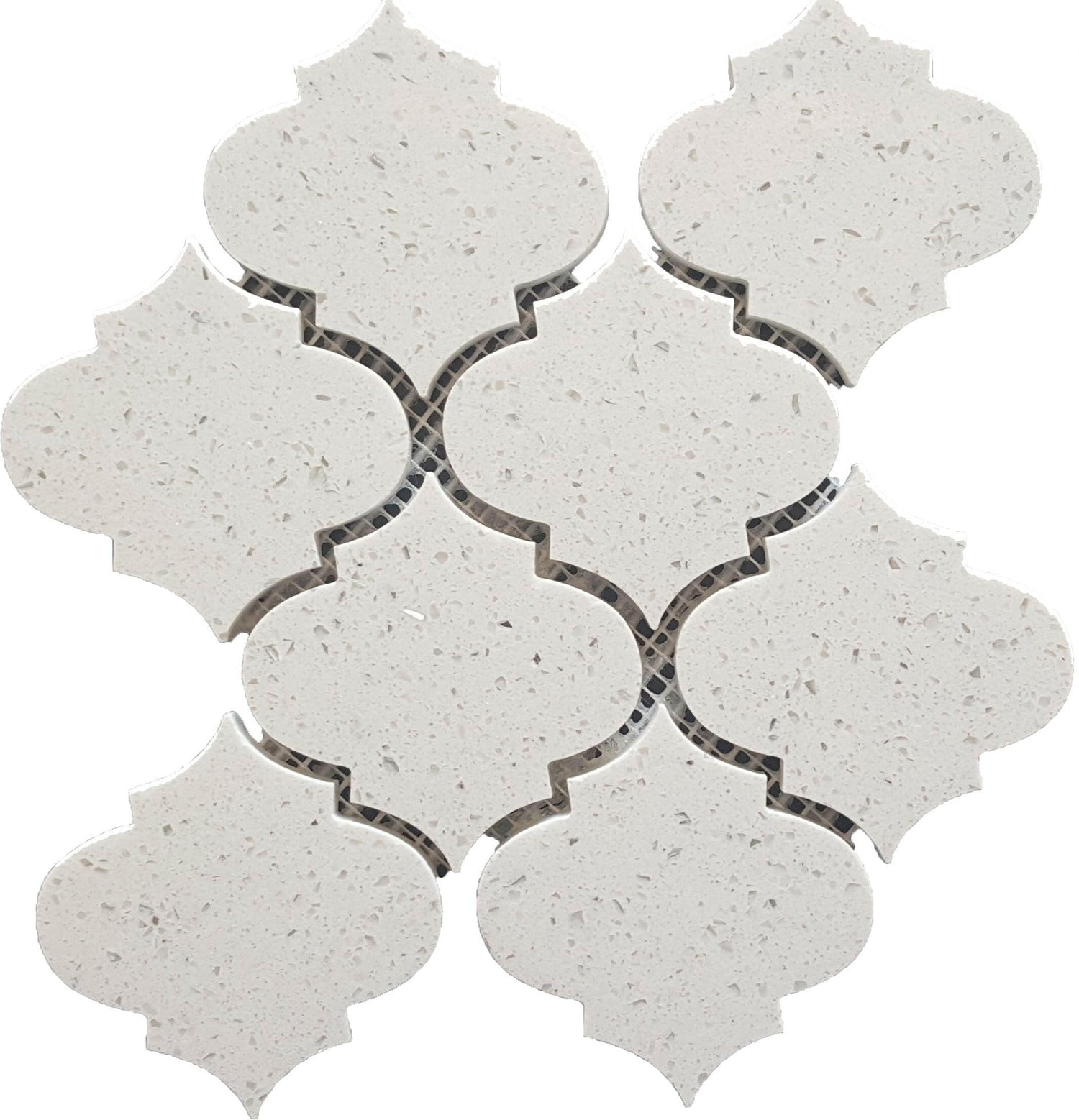 Terrazzo Silver Marble Polished 4" Morocco Mosaic Tile-Marble Mosaic-American Tile Depot