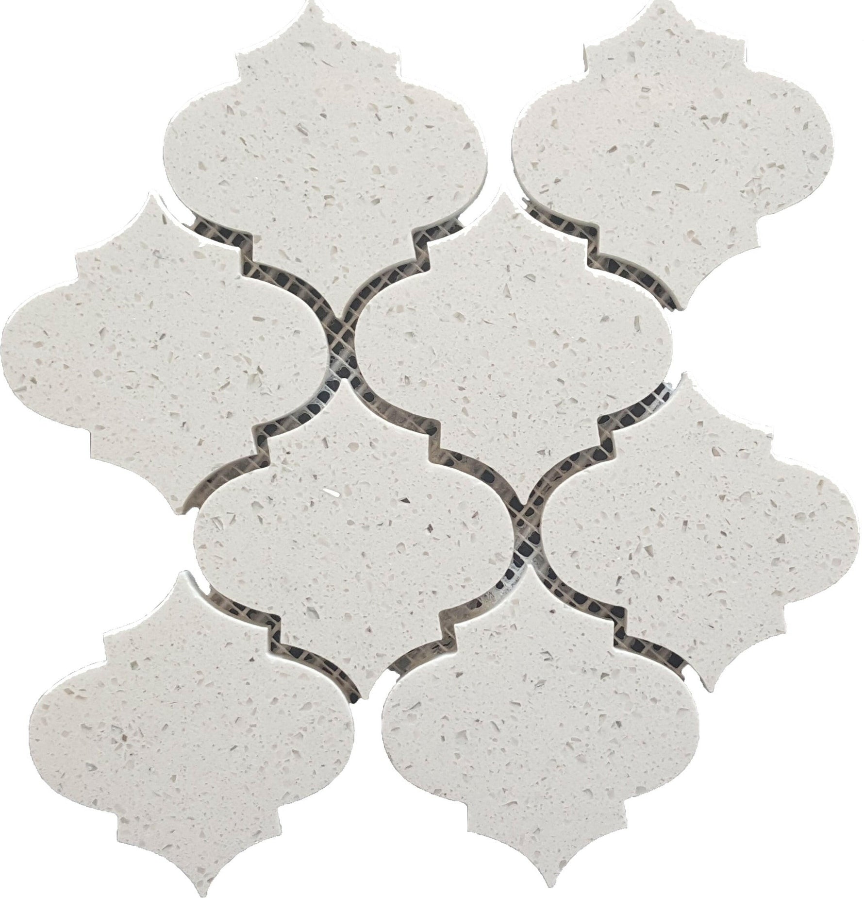 Terrazzo Silver Marble Polished 4" Morocco Mosaic Tile-Marble Mosaic-American Tile Depot