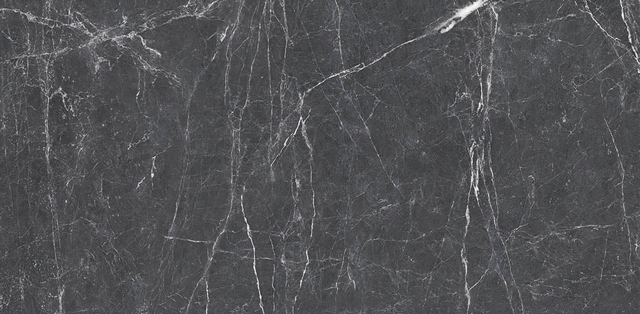 24 X 48 Terre Black Polished Marble Look Porcelain Tile-Porcelain Tile Large Formate-American Tile Depot