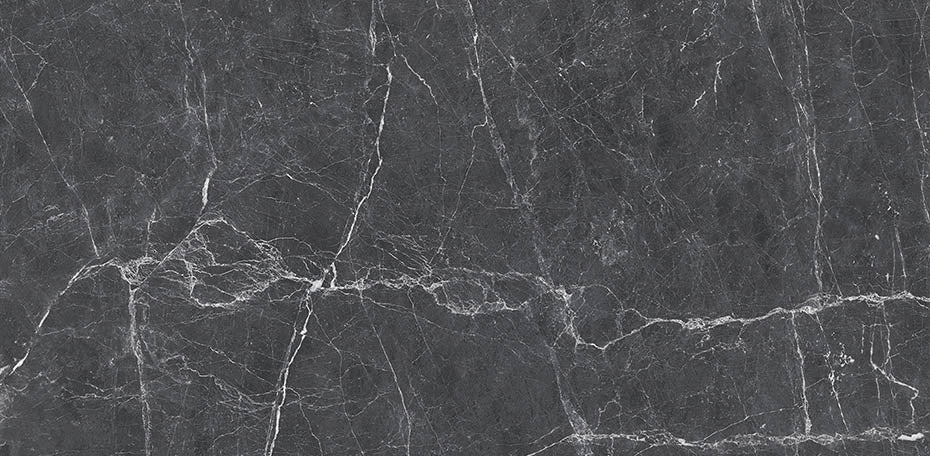 24 X 48 Terre Black Polished Marble Look Porcelain Tile-Porcelain Tile Large Formate-American Tile Depot