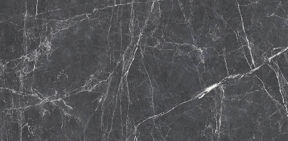 24 X 48 Terre Black Polished Marble Look Porcelain Tile-Porcelain Tile Large Formate-American Tile Depot