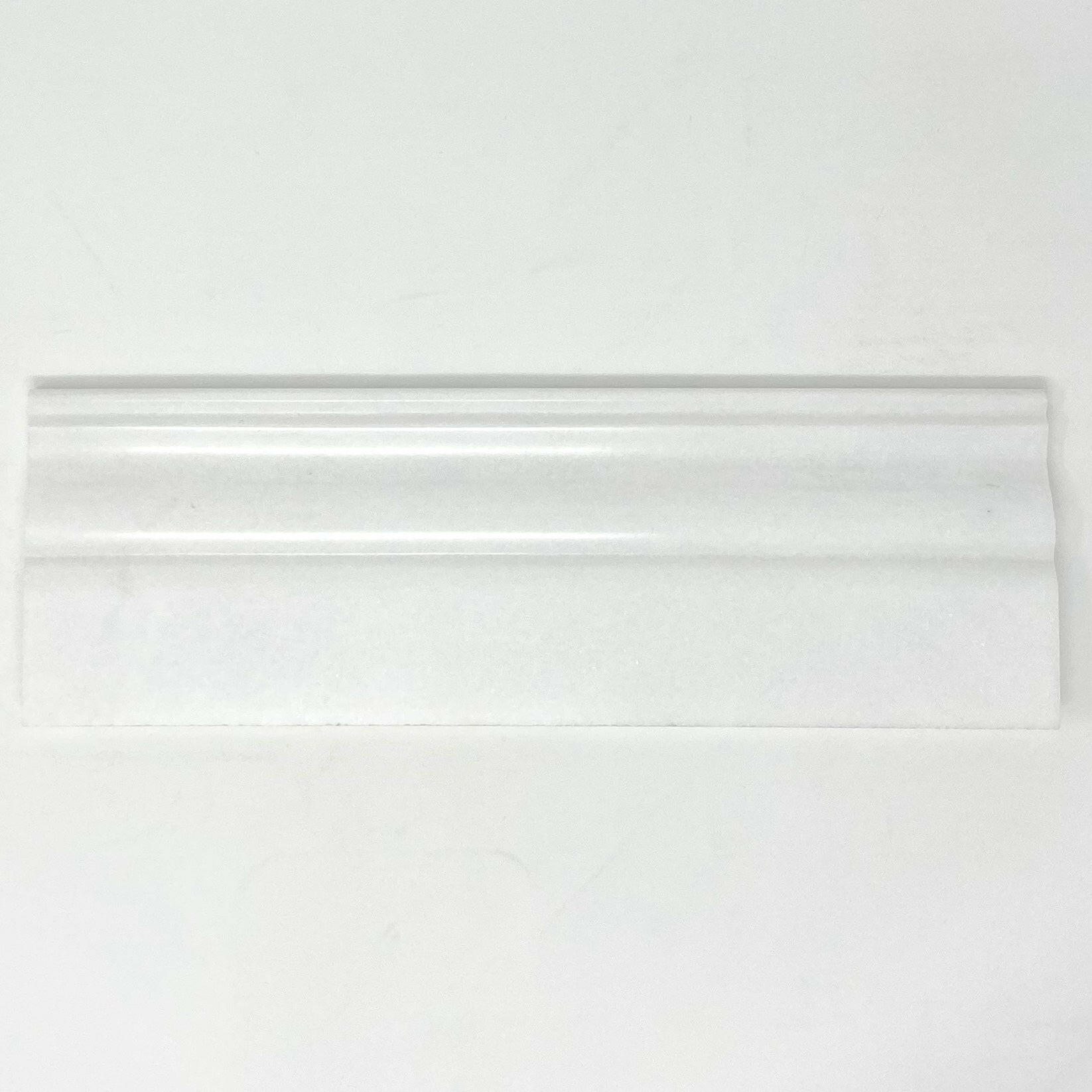 Thassos White Marble 4" Baseboard Trim Molding Polished-Marble Molding/Trim-American Tile Depot