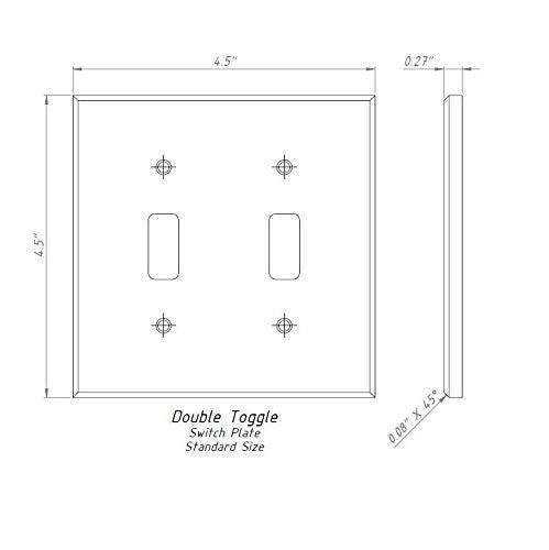 Thassos White Marble Double Toggle Switch Wall Plate / Switch Plate / Cover - Honed-Marble Wall/Switch Plate-American Tile Depot