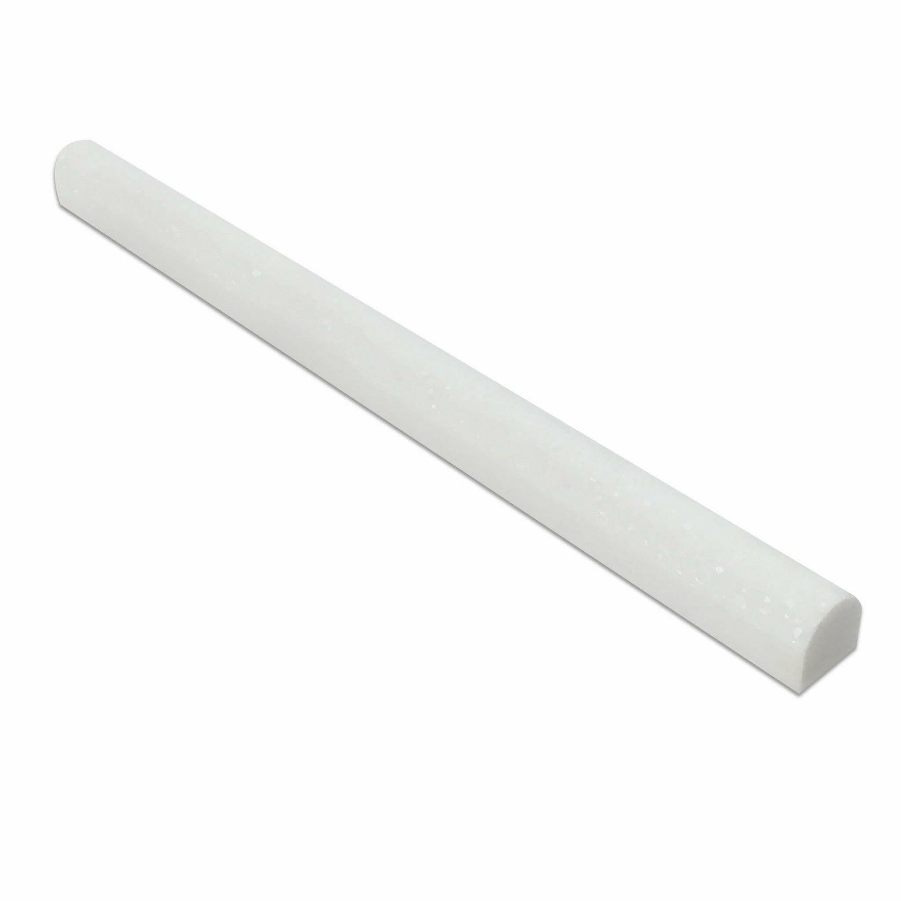 Thassos White Marble Honed 3/4 X 12 Bullnose Liner-Marble Molding/Trim-American Tile Depot