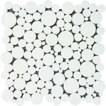 Thassos White Marble Honed Bubbles Mosaic Tile-Marble Mosaic-American Tile Depot